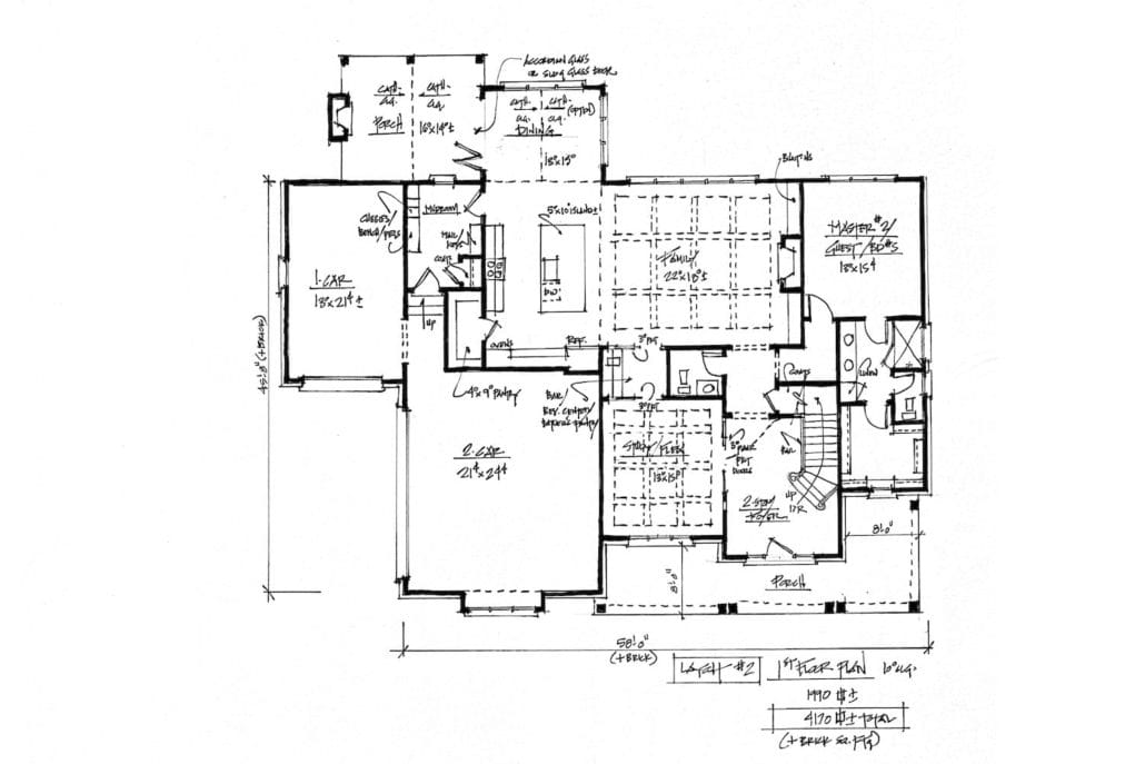 Raleigh custom home process, floor plan example